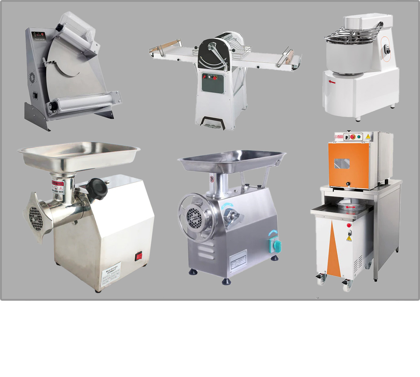 Mincers, Dough Mixers, Sheeters and Rollers