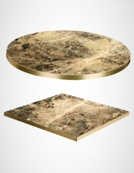 RESTAURANT TABLE TOPS GOLD EDGE